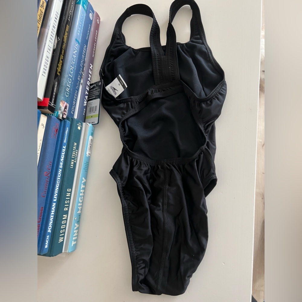 Speedo eco solid super pro race suit team black size 30